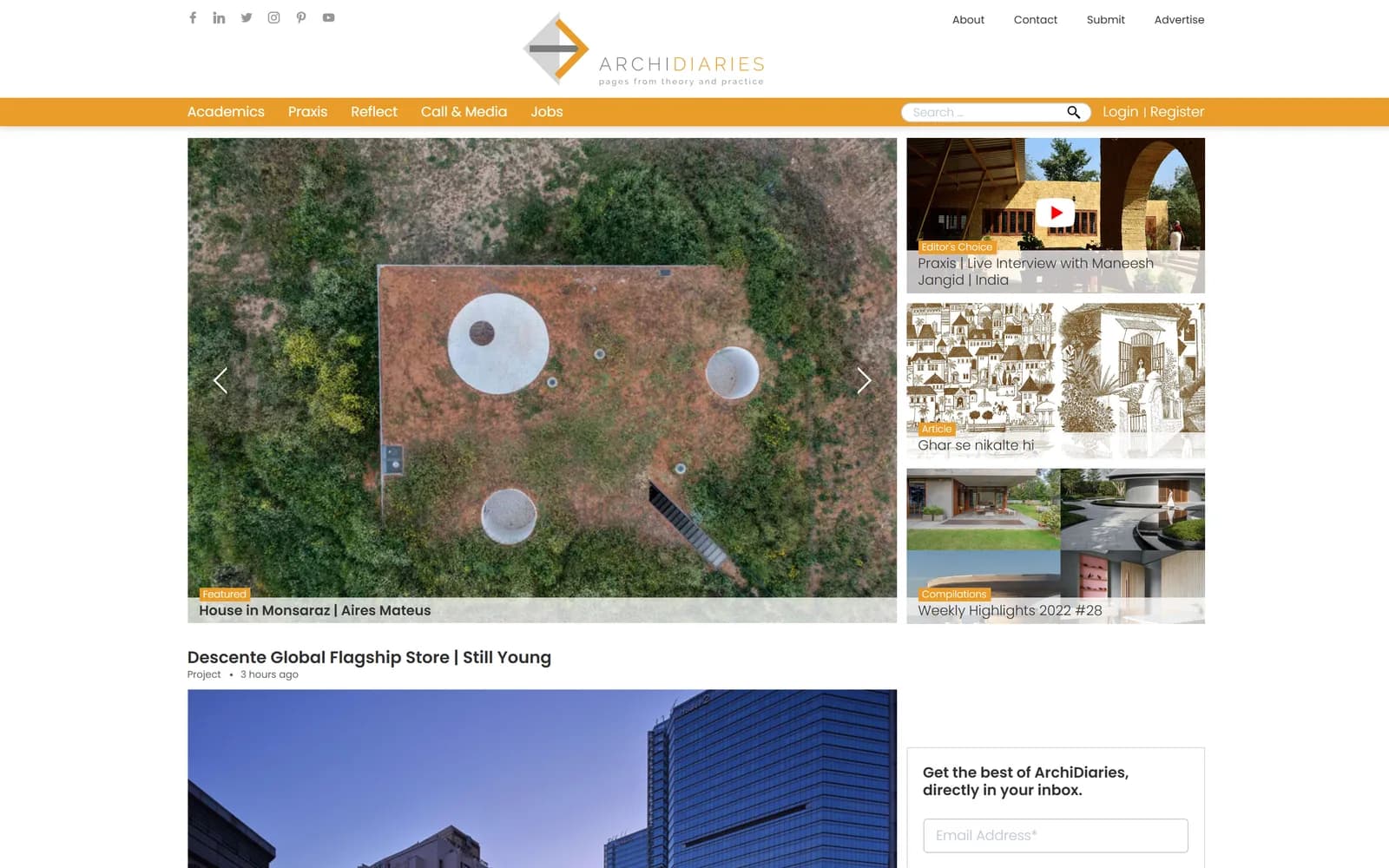 ArchiDiaries website designed and developed by Webyant