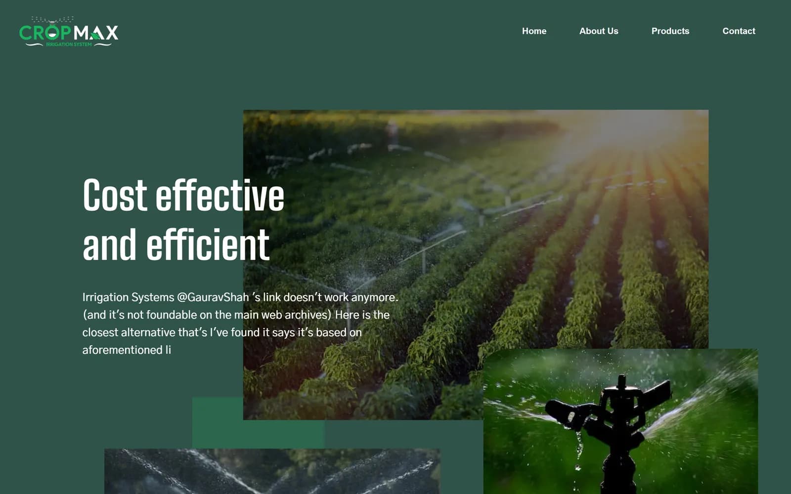 Cropmax website designed and developed by Webyant
