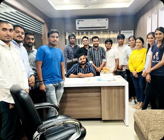 Webyant React development team in the Deesa office
